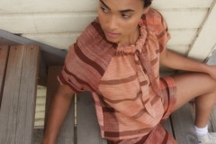 Hand woven plant dyed short set