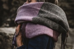 Plant dyed hand woven wool scarf